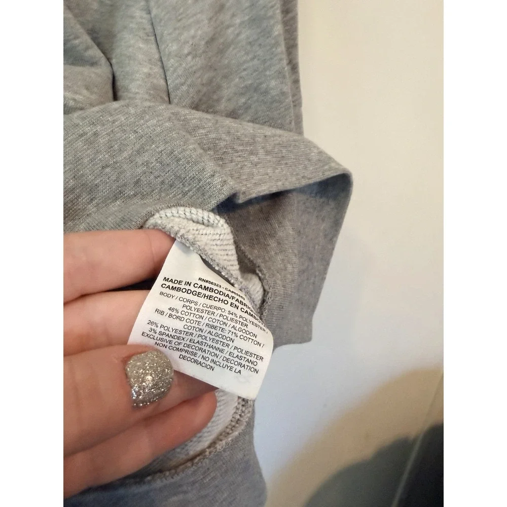 Nike Gray Crewneck Sweatshirt Womans XL‎ Back Cut Outs Big Logo